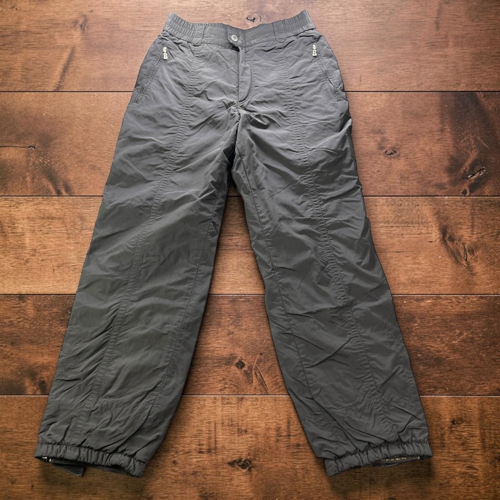 Vintage Bogner Nylon Ski Pants Womens 12 Long W30xL30 Black Made in USA